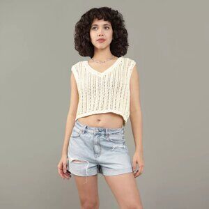 Cute Crochet Vest - American Eagle - NEW